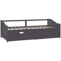 vidaXL Tagesbett 3-Sitzer mit Schubladen 90 x 200 cm grau