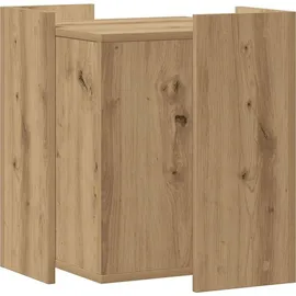 vidaXL Katzentoilette Artisan-Eiche 42x42x51 cm Braun