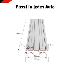 bravo the smart solution Trapezblech 12 x Abdeckblech 125 x 45 cm 6,75 m2 Stärke 0,3 mm Rot