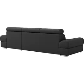 sit&more Eckcouch Kunstleder 2-Sitzer Schwarz
