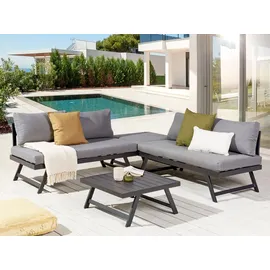 Beliani Kissenbezug Coccorino 130 x 65 cm Dunkelgrau