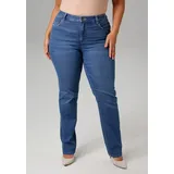 aniston plus Straight-Jeans mit leichtem Used-Effekt blau 50