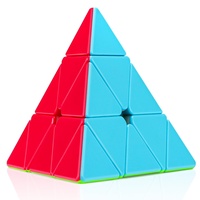 Maomaoyu Zauberwürfel Pyraminx Stickerless 3x3 3x3x3 Magic Cube Pyramide Speed Magischer Würfel Spielzeug für Kinder