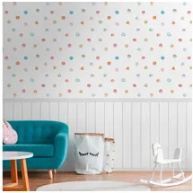 Profhome 398141-GU Fototapete Kindertapete Weiß Lila Gelb Blau 1,59 m x 2,8 m