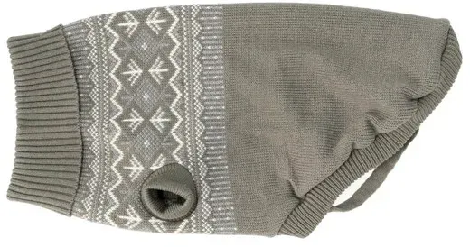 Strickpullover für Hunde Iselin Grau 45cm