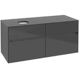 Villeroy & Boch Collaro Waschbeckenunterschrank 120 x 55 cm Glossy Grey