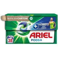 Ariel PODS+ Touch of Febreze Active Odor Defense Waschmittel Kapseln Tabletten 38 Waschladungen, wirksam auch bei Kälte, 2x längere Wirkung gegen schlechte Gerüche