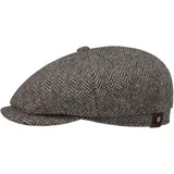 Stetson Hatteras Schirmmütze Fischgrat Harris Tweed Made in EU Herren anthrazit-beige 61 cm - 61