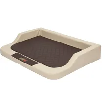 HobbyDog XL Melbeb4 Hobbydog XL 94x62 (R2) Hundebett Medico Lux (Kunstleder) Beige - Braun Mit Ortopädische Viscomatte, XL, Beige - Braun