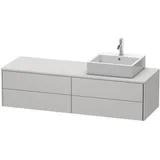 Duravit „XSquare“ Waschtischunterbau wandhängend 160,0 x 54,8 cm, in Nordic Weiß Seidenmatt