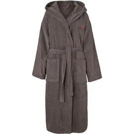 KangaROOS Unisex-Bademantel KANGAROOS "Cassidy, für Damen & Herren, Standardlänge & Überlänge" Gr. XL, grau (anthrazit), L:125cm, Walkfrottee, Hausmäntel, mit Taschen, Männer und Frauen, Baumwolle, Reise, Hotel, Sauna, S-3XL, Topseller