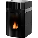 Woody 24 kW – Wasserführender Pelletofen A++ | Schwarze Keramik - Schwarz