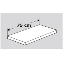 Kerkmann Fachboden für Stahlregal »Stora 100« 40 cm tief schwarz, 75x40 cm