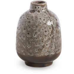 Vase Belize 18 cm Steingut Braun S (Small)