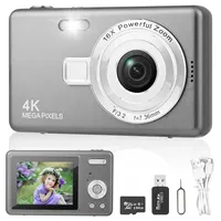 Digitalkamera Fotokamera mit 64GB Karte, 1080P FHD 40MP Kinder Kamera 2.4" LCD, Wiederaufladbare Kamera fotokamera mit 8X Digitalzoom digicam für Erwachsene, Kinder, Jungen, Mädchen (Dunkelgrau)