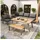 Okwish Gartenlounge-Set 5-tlg. Grau