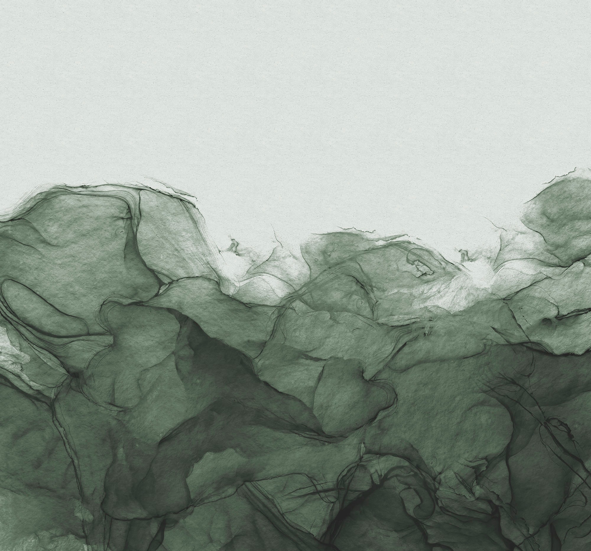 KOMAR Vliestapete "Green Dust" Tapeten Gr. B/L: 300 m x 280 m, Rollen: 1 St., grün (grün, weiß) Steintapeten