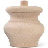 Holzando Holzfüße für Möbel aus Buche ø120 - naturbelassenes Holz - ideal für Restauration & Reparatur - Möbelfüße Holz in Verschiedene Größen & Materialien erhältlich