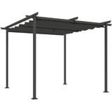 Outsunny Pergola 3 x 2,27 m Dunkelgrau