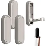 4 Stück Klappbare Wandhaken, Aluminium-wandhaken, 90-grad-klapphaken, Unsichtbare Kleiderhaken Für Büro, Küche, Schlafzimmer, Badezimmer (silber)