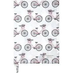 Krasilnikoff Geschirrhandtuch Bikes, 50x70 cm, rosa