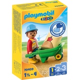 Playmobil 1.2.3 Bauarbeiter mit Schubkarre 70409