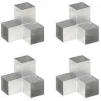 vidaXL Pfostenverbinder 4 Stk. Y-Form Verzinktes Metall 101 x 101 mm