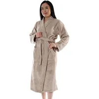Ege Organics Frottee Unisex Bademantel aus Bio Baumwolle Natur L/XL