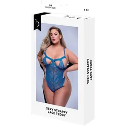 Unterwäsche-Set Baci Lingerie Lace Teddy Blau (Queen)