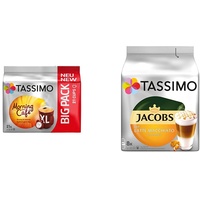 Tassimo Kapseln Morning Café, 105 Kaffeekapseln, 5er Pack, 5 x 21 Getränke & Kapseln Jacobs Typ Latte Macchiato Caramel, 40 Kaffeekapseln, 5er Pack, 5 x 8 Getränke