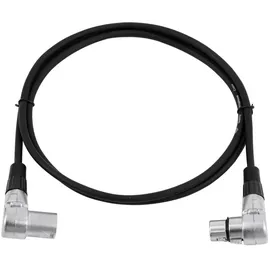 Omnitronic XLR Kabel 3pol 1,5m 90° schwarz (30220630)