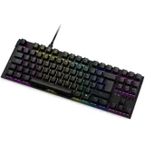 NZXT Function TKL 2022 Mechanische PC Gaming Tastatur - beleuchtet - lineare RGB Schalter - MX kompatible Schalter - Hot Swap - Aluminium Cover - Mechanical Gaming Keyboard | DE (QWERTZ) Schwarz