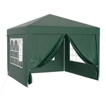Wiltec Pavillon 3 x 3 m inkl. abnehmbare Seitenteile Grün