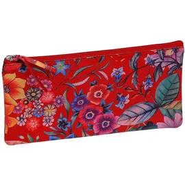 Clairefontaine 410104C Schlampermäppchen aus Leder Celeste Flach, 11 x 22cm, 1 Stück, Rot