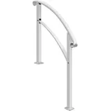 Mophorn - Handläufe für Außentreppen, 1–3-stufiges Treppengeländer aus Schmiedeeisen, weißer flexibler Veranda-Handlauf für Beton- oder Holztreppen