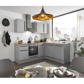 BASIC by Balculina Winkelküche Denver L-Form 220 cm grau
