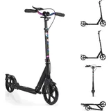 Byox Kinderroller Quick klappbar, Handbremse, Seitenständer, LED-Scheinwerfer schwarz