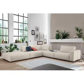 Musterring Ecksofa »LUCIA L-Form«, in vielen Qualitäten und 4 verschieden Nähten beige