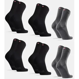 Danish Endurance COTTON CREW SOCKEN 6-Paar Schwarz 43-47