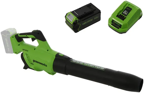Greenworks GD40AB - Axialer Akku-Laubbläser - 4 Ah 40V