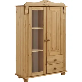 OTTO home Highboard OTTO HOME "Adele", beige (gelaugt, geölt), B:89,5cm H:135cm, Sideboards, Highboard, Stauraumschrank, 2-türig, Höhe 135 cm, aus massiver Kiefer, FSC