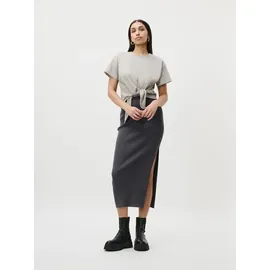 LeGer By Lena Gercke LeGer T-Shirt Tessy, LeGer by Lena Gercke mit Knoten-Detail, cropped grau S (36)