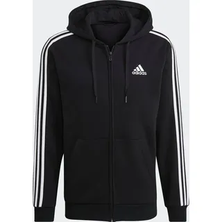 Adidas Essentials Fleece 3-Streifen Kapuzenjacke Black M