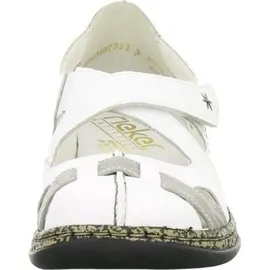 Rieker Damen Geschlossene Ballerinas, Weiß 39