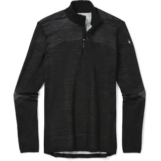 Smartwool Men's 1/4 Zip Intraknit Thermal Merino Base Layer für Herren mit 1/4-Reißverschluss, Black/White, XL