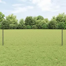 vidaXL Zaun mit Pfosten 0,5 x 25 m Grau/Stahl