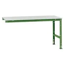 Manuflex Ansatztisch UNIVERSAL Standard, Tischplatte Melamin, 1750x1000, resedagrün