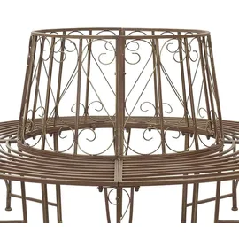 vidaXL Baumbank Ø 160 x 89 cm Antikbraun