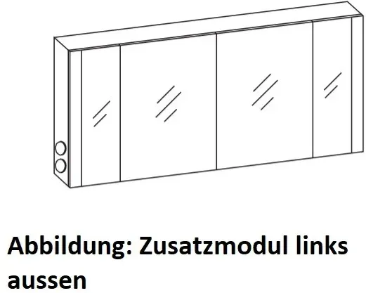 Artiqua LED-Spiegelschrank, Eiche Ribbeck quer NB, 071-SET-5-15-ZA-444 071-SET-5-15-ZA-444