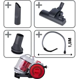 Dirt Devil Staubsauger ohne Beutel DD2503 - weiß, rot